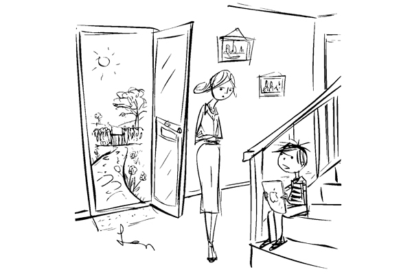 Outside