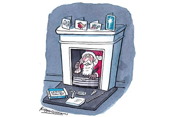 Santa in chimney