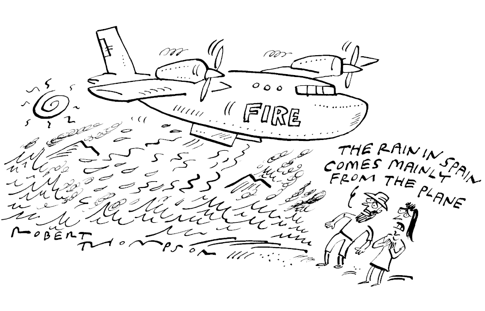 The rain in Spain comes mainly from the plane