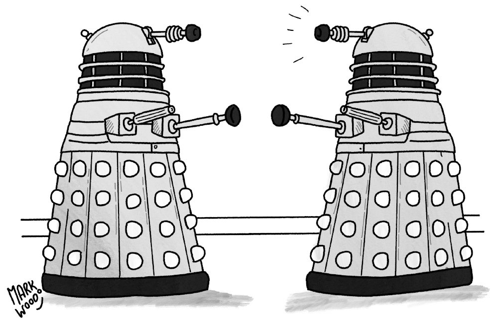 We pretend we’re robot vacuum cleaners